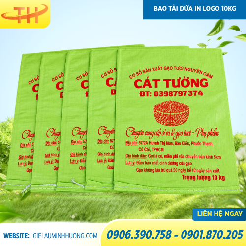 bao tải gạo 10kg in sẵn logo bao tải gạo 10kg in sẵn logo