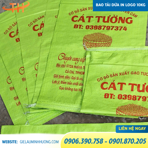 bao tải gạo 10kg in sẵn logo bao tải gạo 10kg in sẵn logo