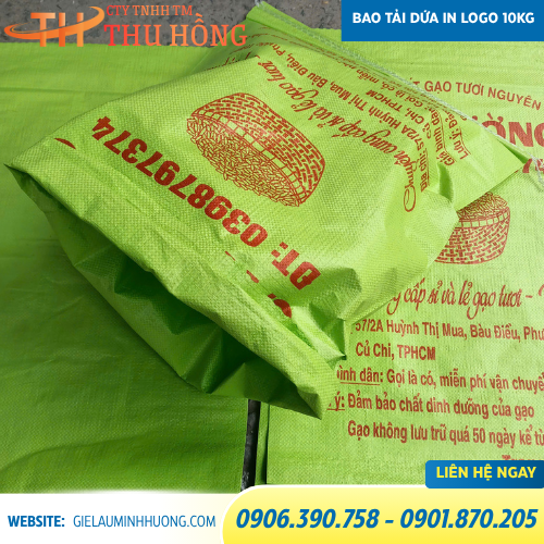 bao tải gạo 10kg in sẵn logo bao tải gạo 10kg in sẵn logo