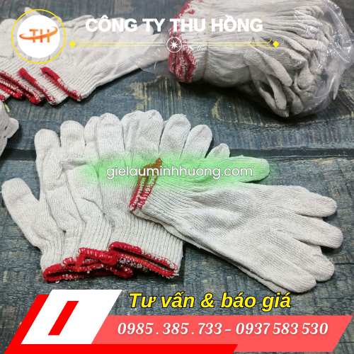 Găng tay len màu kem 40g sản xuất tại Thu Hồng giá siêu rẻ Cơ sở sản xuất găng tay len màu kem 40g giá rẻ