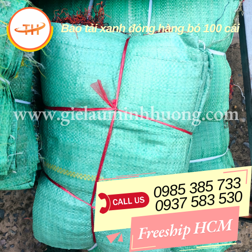 Cung cấp sỉ bó 100 cái bao tải xanh đóng hàng giá rẻ Cung cấp sỉ bó 100 cái bao tải xanh đóng hàng giá rẻ