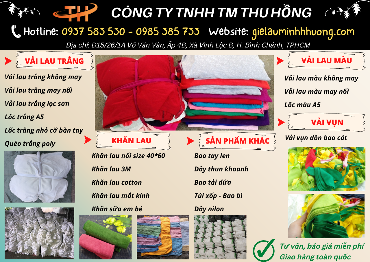 danh sách sản phẩm website giẻ lau minh hương
