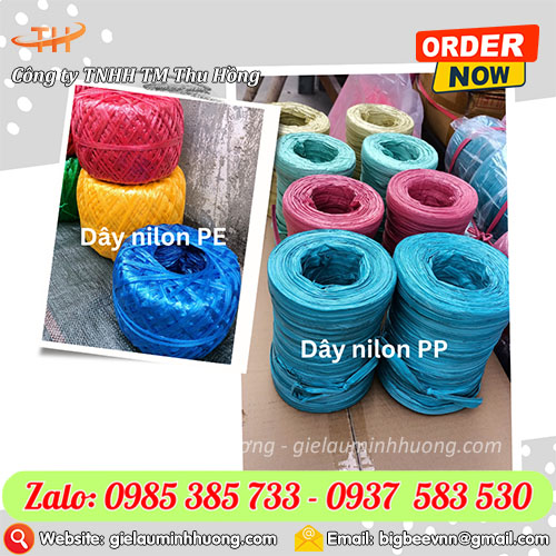 Dây buộc hàng nilon sản xuất từ nhựa PE và PP Dây buộc hàng nilon sản xuất từ nhựa PE và PP
