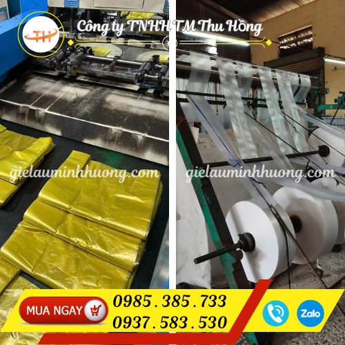 Dây chuyền sản xuất bao túi xốp của Thu Hồng Dây chuyền sản xuất bao túi xốp của Thu Hồng