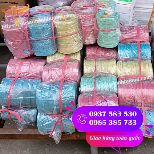 dây dứa buộc hàng cuộn 1kg nhiều màu