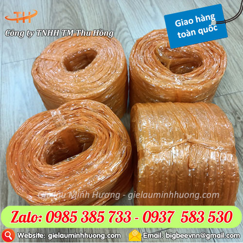 Dây dứa nilon cuộn 600g màu cam Dây dứa nilon cuộn 600g màu cam