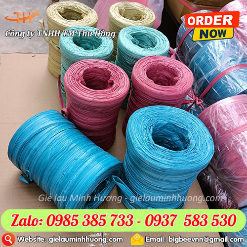 Dây nhựa nilon ống lớn 1KG màu xanh, màu đỏ, màu vàng Dây nhựa nilon ống lớn 1KG màu xanh, màu đỏ, màu vàng