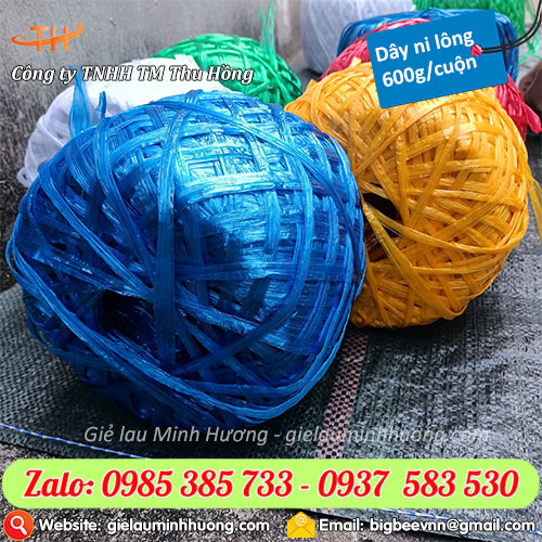 Dây ni lông đỏ, vàng, trắng, xanh lá, xanh dương Dây ni lông đỏ, vàng, trắng, xanh lá, xanh dương