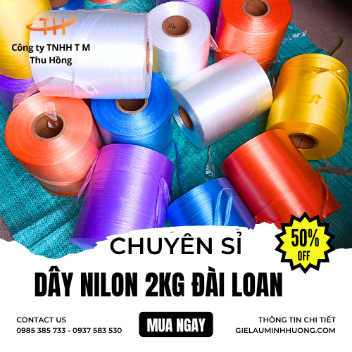 Dây nilon 2kg Đài Loan đủ màu sale Dây nilon 2kg Đài Loan đủ màu sale