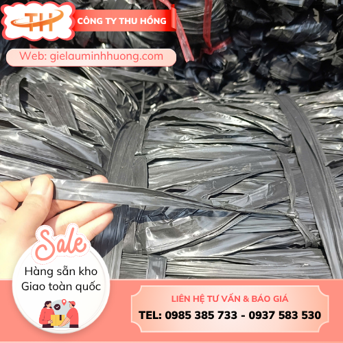 Dây nilon bẹ đen bóng phù hợp buộc hàng hoá nặng Dây nilon bẹ đen bóng siêu dẻo dùng buộc hàng hoá nặng