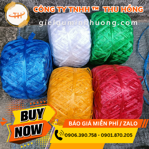 Dây nilon buộc hàng đủ màu vàng, xanh, cam, trắng Dây nilon buộc hàng đủ màu vàng, xanh, cam, trắng