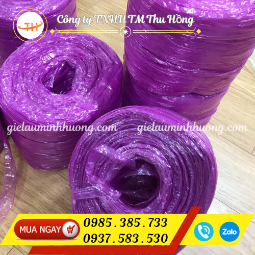 Dây nilon cuộn lớn 600g màu tím Dây nilon cuộn lớn 600g màu tím