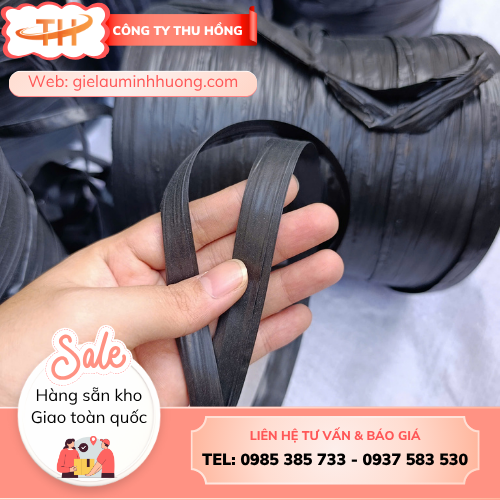 Dây nilon đen ống 1kg Dây nilon đen ống 1kg dày dặn, khó rách đóng hàng nặng