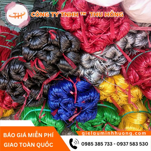 Dây nilon kẽm đủ màu sợi cứng dẻo sẵn bó 1kg Dây nilon kẽm đủ màu sợi cứng dẻo sẵn bó 1kg