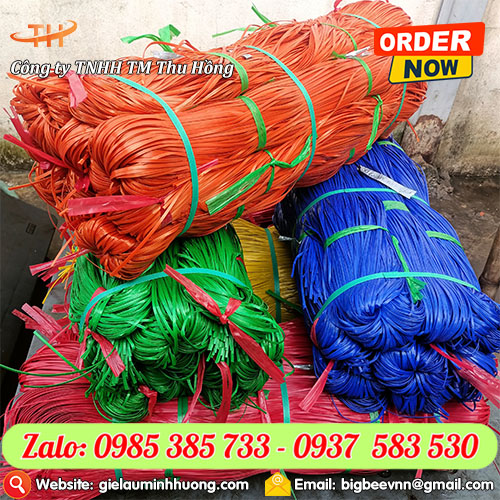 Dây nilon kẽm sợi cứng dẻo giá rẻ bó 10kg cột hàng Dây nilon kẽm sợi cứng dẻo giá rẻ bó 10kg cột hàng