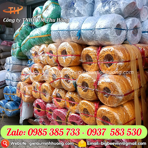 Dây nilon nem 600 gam nhiều màu đóng sẵn 1 cây 10 cuộn Dây nilon nem 600 gam nhiều màu đóng sẵn 1 cây 10 cuộn