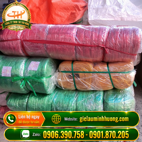 Dây nilon nem màu 500g cây 10 cuộn buộc hàng Dây nilon nem màu 500g cây 10 cuộn buộc hàng