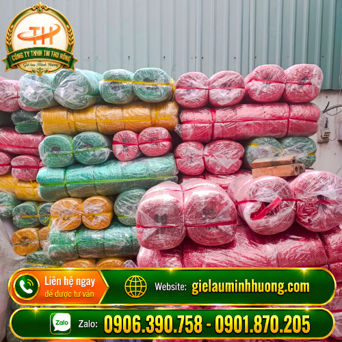 Dây nilon nem màu 500g cột bao lúa bao gạo giá rẻ Dây nilon nem màu 500g cột bao lúa bao gạo giá rẻ