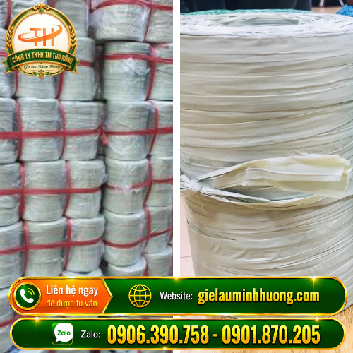 Dây nilon ống trắng 1kg nhỏ gọn, dễ buộc hàng hóa Dây nilon ống trắng 1kg nhỏ gọn, dễ buộc hàng hóa