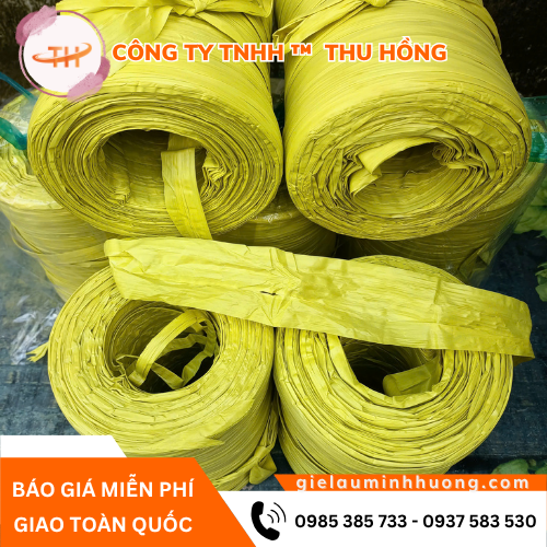 Dây nilon ống vàng 1kg bản 5cm Dây nilon ống vàng 1kg bản 5cm
