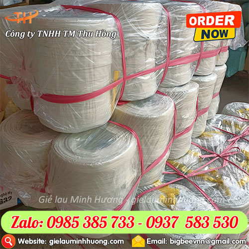 Dây nilon PP trắng buộc hàng cuộn 1KG hàng Việt Nam Dây nilon PP trắng buộc hàng cuộn 1KG hàng Việt Nam
