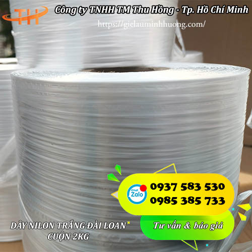 dây nilon trắng Đài Loan cuộn 2kg quấn máy bán ở đâu? dây nilon trắng Đài Loan cuộn 2kg quấn máy bán ở đâu?