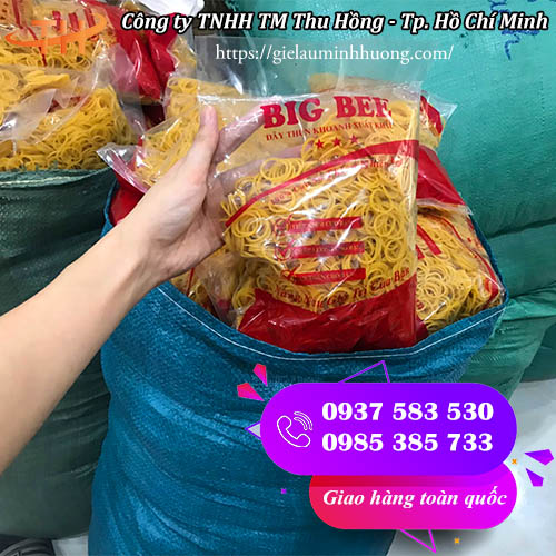 Dây thun màu vàng hàng đóng bịch sẵn 500g Dây thun màu vàng hàng đóng bịch sẵn 500g