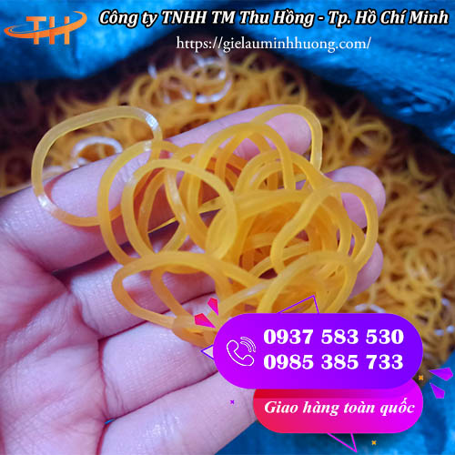 Dây thun màu vàng làm từ cao su thiên nhiên không độc hại Dây thun màu vàng làm từ cao su thiên nhiên không độc hại