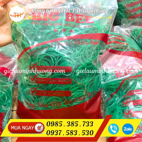 Dây thun màu xanh bigbee nhiều size Dây thun màu xanh bigbee nhiều size