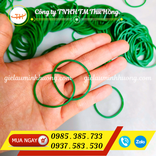 Dây thun màu xanh hình tròn Dây thun màu xanh hình tròn