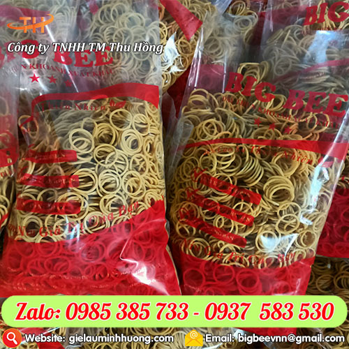 Dây thun vàng đóng gói 500g bịch tiện lợi Dây thun vàng đóng gói 500g bịch tiện lợi