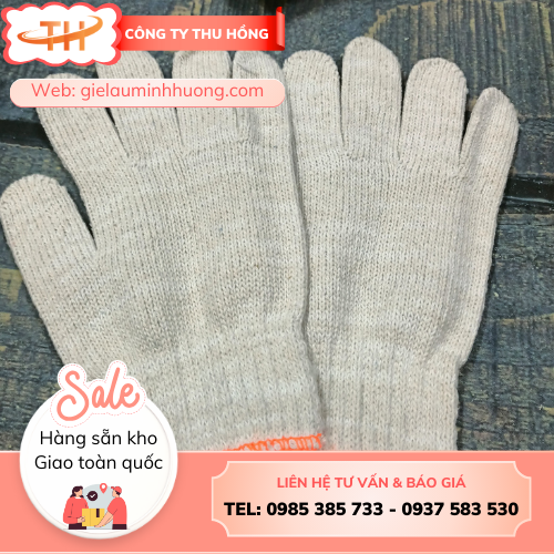 Găng tay len kem 70g Găng tay bảo hộ len kem 70g rẻ - bền - đẹp