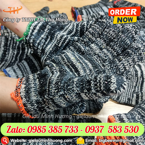 Găng tay bảo hộ len muối tiêu 80g loại đẹp Găng tay bảo hộ len muối tiêu 80g loại đẹp
