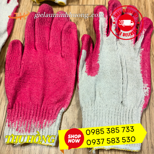 Găng tay bảo hộ len nhúng nhựa 40g Găng tay bảo hộ len nhúng nhựa 40g