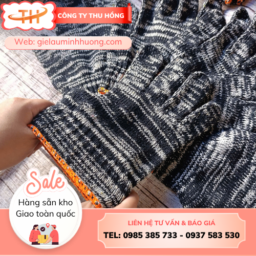 Găng tay bảo hộ muối tiêu 70gr Găng tay bảo hộ muối tiêu 70gr co giãn cực tốt cho mọi cỡ tay