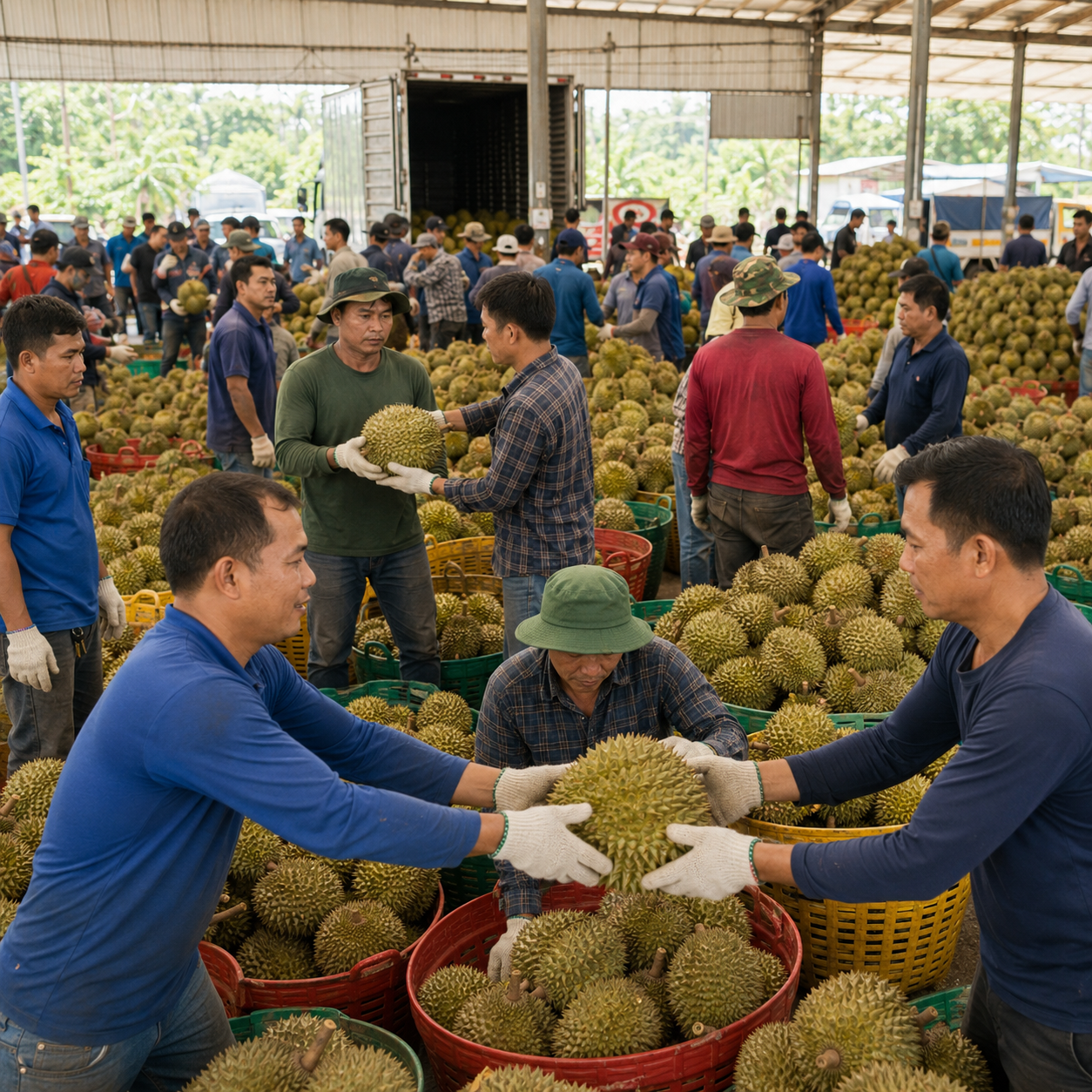 Găng tay len bảo hộ được nhiều vựa sầu riêng tin dùng Găng tay len bảo hộ được nhiều vựa sầu riêng tin dùng