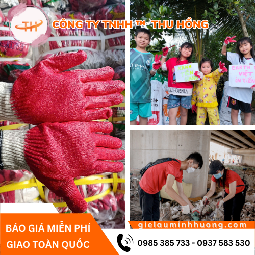 Găng tay len nhúng nhựa bám chắc, dễ sử dụng Găng tay len nhúng nhựa bám chắc, dễ sử dụng