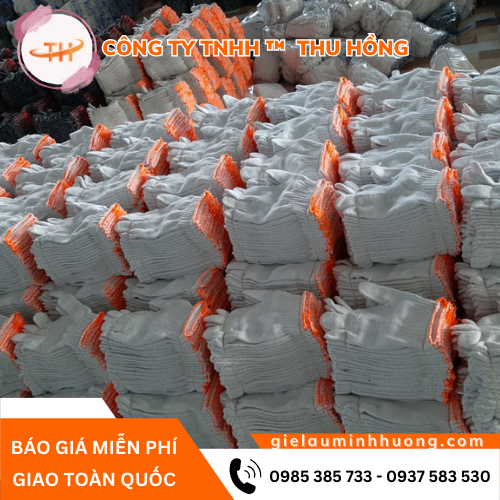 Găng tay len poly trắng 70g được mua sỉ số lượng lớn Găng tay len poly trắng 70g được mua sỉ số lượng lớn