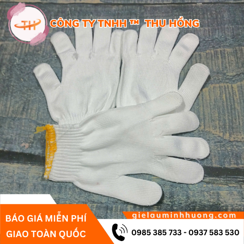 Găng tay len poly trắng 70g Găng tay len poly trắng 70g