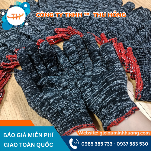 Găng tay len sợi 40g màu muối tiêu cháy hàng tại công trình Găng tay len sợi 40g màu muối tiêu cháy hàng tại công trình