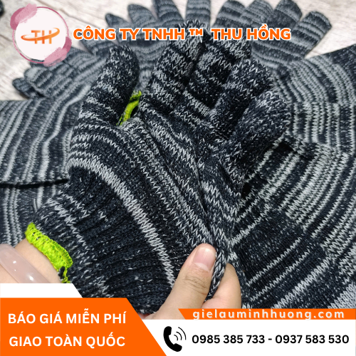 Găng tay len sợi muối tiêu 80g dày dặn, chống trầy cho tay Găng tay len sợi muối tiêu 80g dày dặn, chống trầy cho tay