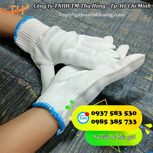 găng tay len trắng 40g kim 10 găng tay len trắng 40g kim 10