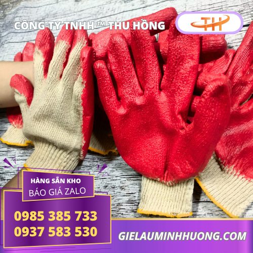 Găng tay nhúng nhựa đỏ 60g bám dính cực chắc cho mọi nghề Găng tay nhúng nhựa đỏ 60g bám dính cực chắc cho mọi nghề
