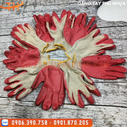 Găng Tay Len Phủ Nhựa Một Mặt Găng Tay Len Phủ Nhựa Một Mặt