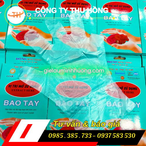 Găng tay xốp hộp 100 cái Găng tay xốp hộp 100 cái