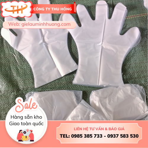 Găng tay xốp nilon chứa nhựa nguyên sinh an toàn