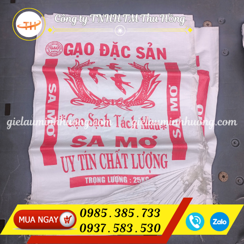 Giá bao gạo 10kg và 25kg có in theo mẫu mới nhất Giá bao gạo 10kg và 25kg có in theo mẫu mới nhất