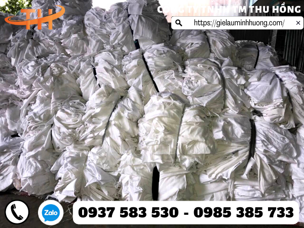 Giá rẻ 1kg vải lau cotton trắng trơn