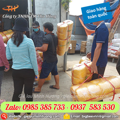 Giao 20 cây dây ni lông vàng 600 gam, 1 cây 10 cuộn