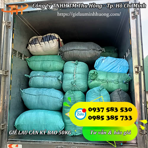 giẻ lau cân ký bao 50kg giẻ lau cân ký bao 50kg